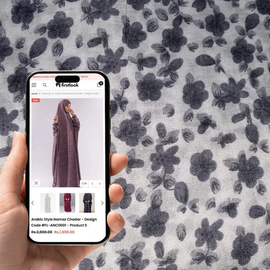 Arabic Style Printed Namaz Chadar- Design Code #FL-ANC0226