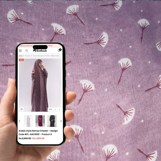 Arabic Style Printed Namaz Chadar- Design Code #FL-ANC0247