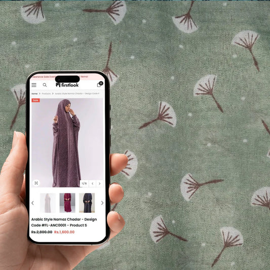 Arabic Style Printed Namaz Chadar- Design Code #FL-ANC0248